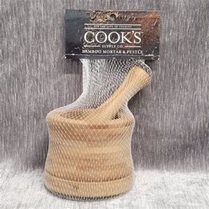 Cooks Supply Co. Bamboo Mortar & Pestle